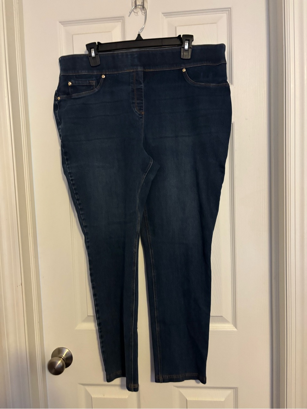 Investments Dark Blue Slim Factor Jeggings for Women